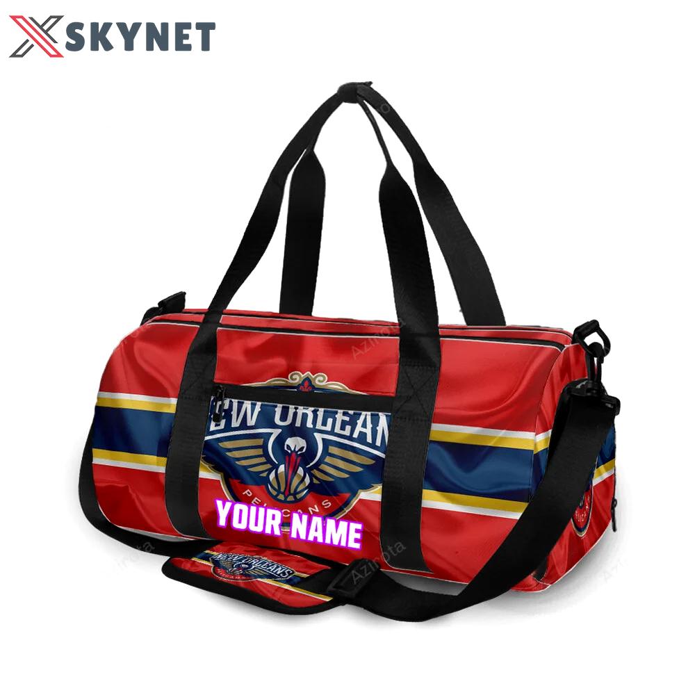 New orleans pelicans emblem v21 personalized name travel bag gym bag 1716 Travel Bag