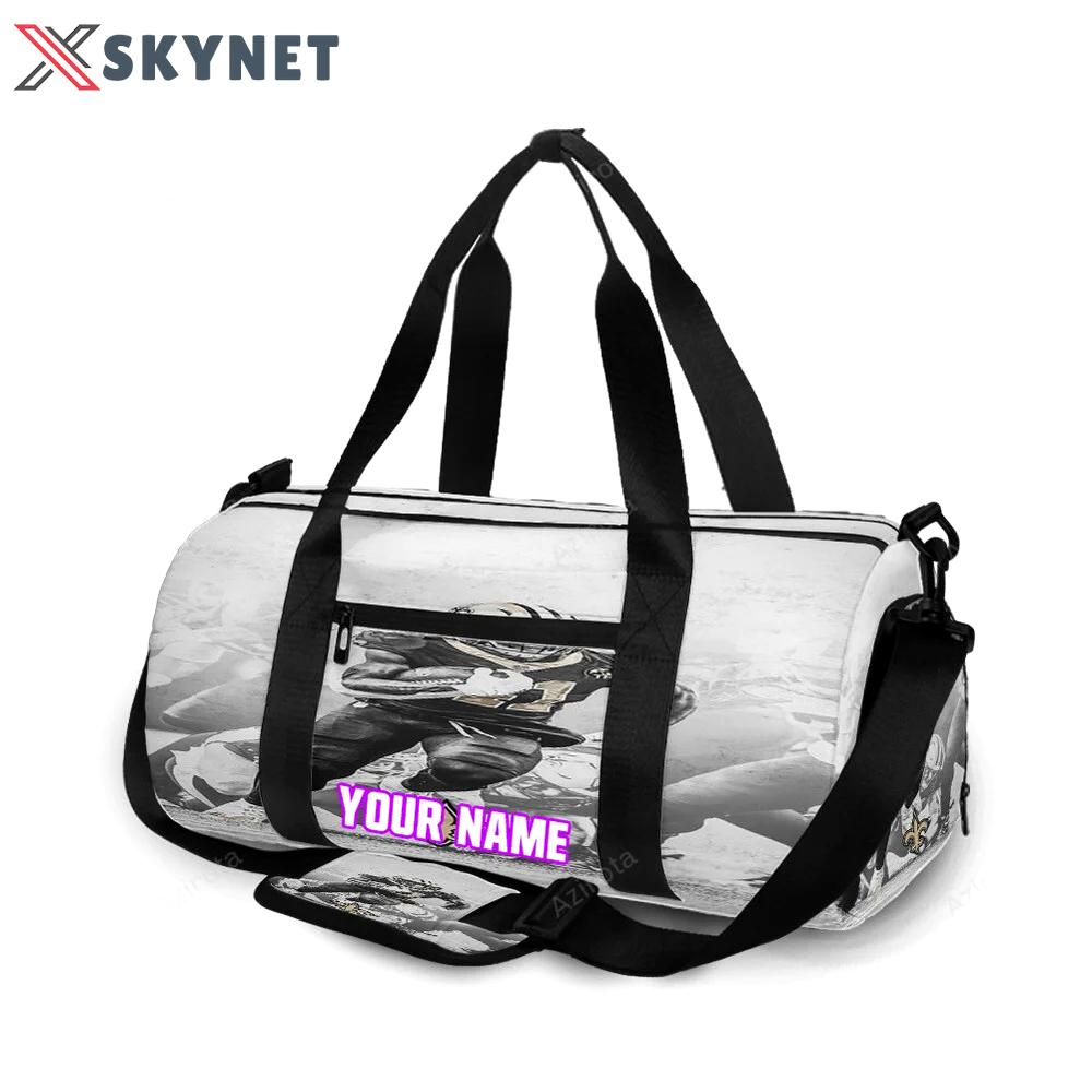New orleans saints alvin kamara4 personalized name travel bag gym bag 1423 Travel Bag