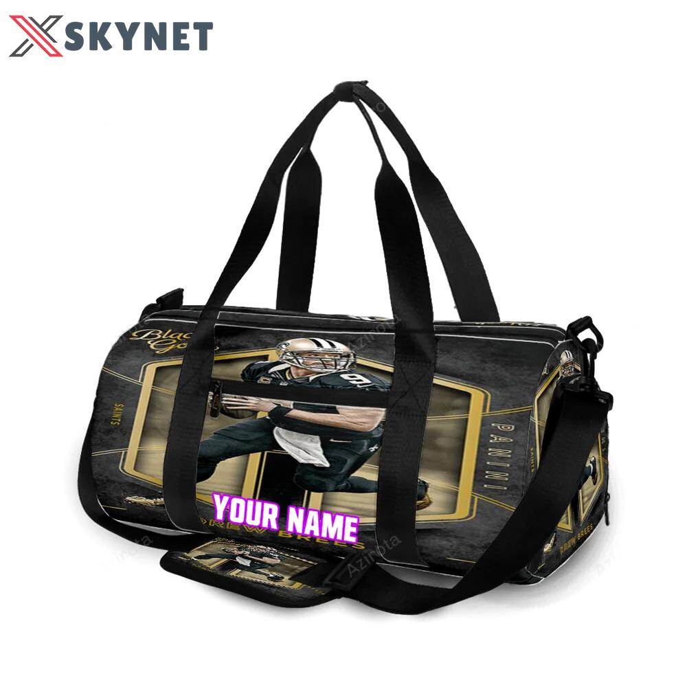 New orleans saints drew brees2 personalized name travel bag gym bag 1567 Travel Bag