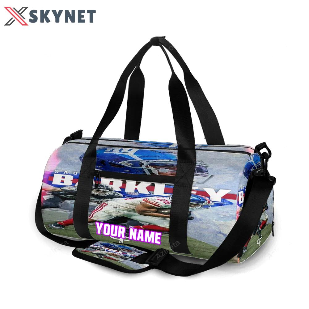 New york giants saquon barkley1 personalized name travel bag gym bag 1040 Travel Bag