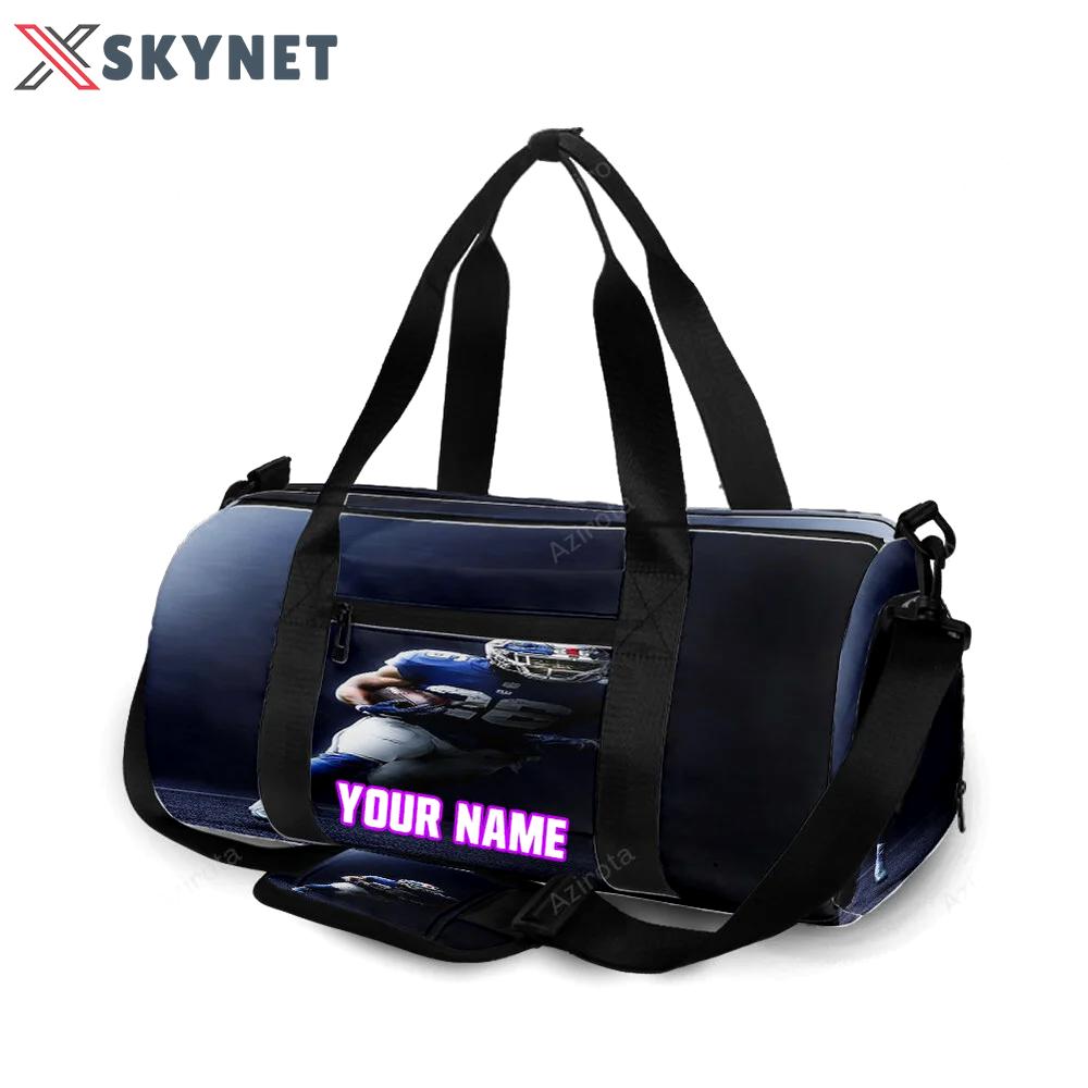 New york giants saquon barkley2 personalized name travel bag gym bag 1577 Travel Bag
