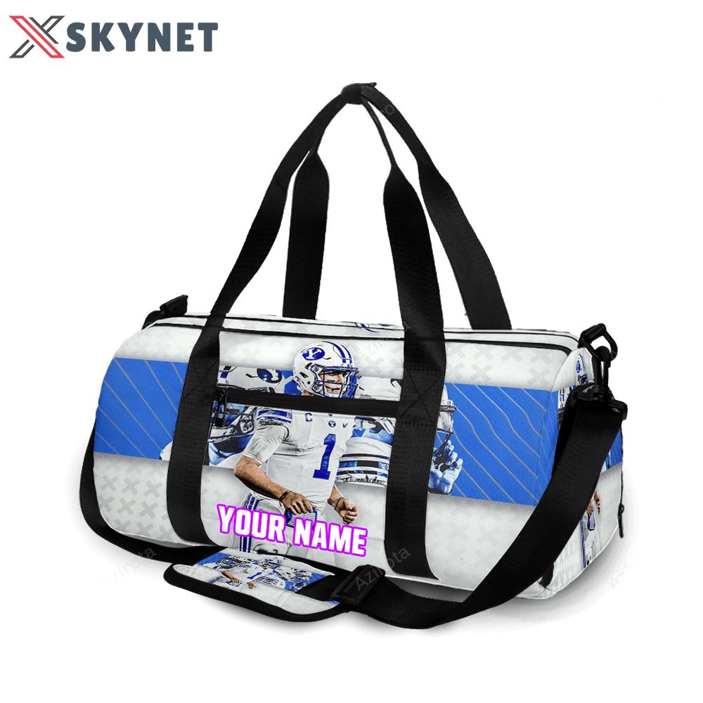 New york jets 02 zach wilson v53 personalized name travel bag gym bag 1078 Travel Bag