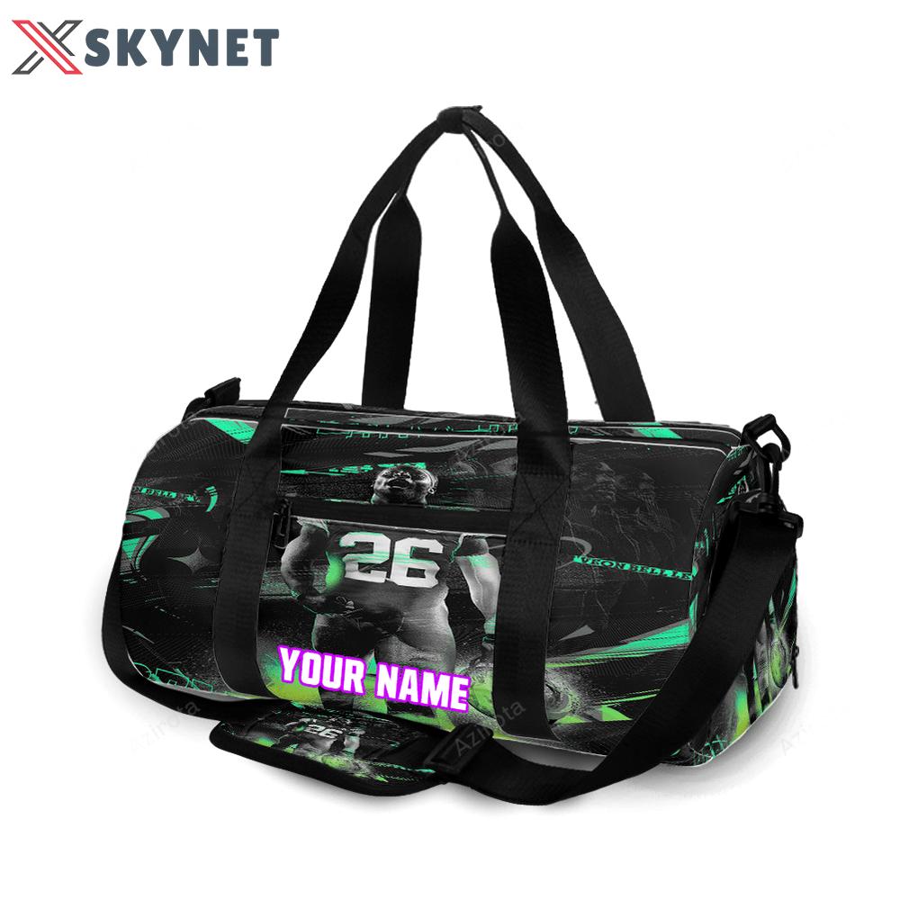 New york jets player no26 v46 personalized name travel bag gym bag 738 Travel Bag