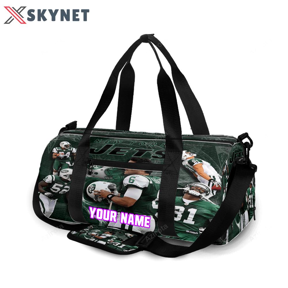 New york jets players v24 personalized name travel bag gym bag 1670 Travel Bag