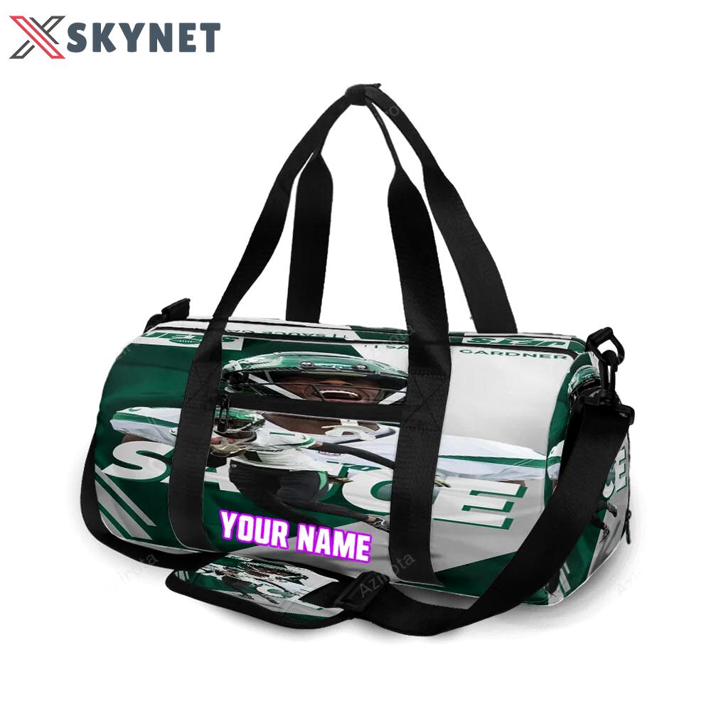 New york jets sauce gardner1 personalized name travel bag gym bag 1856 Travel Bag