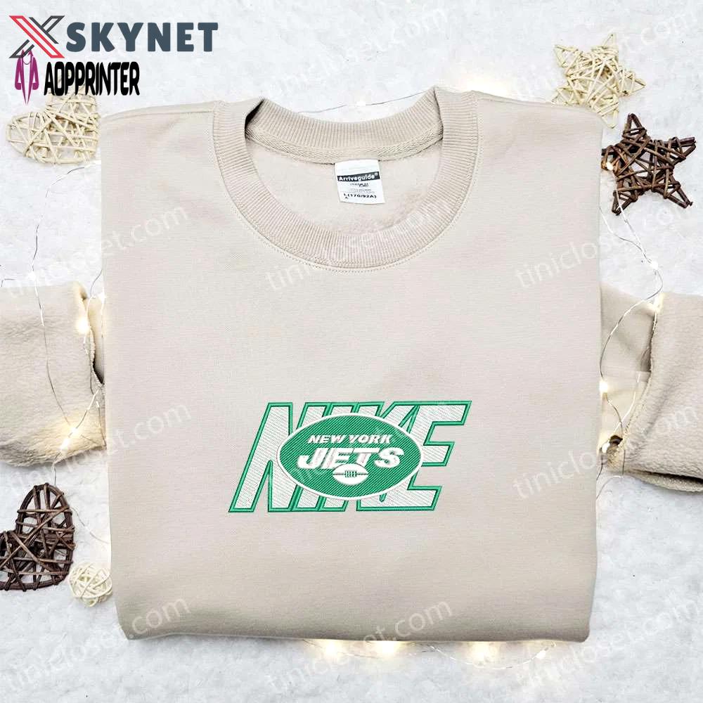 New york jets x nike embroidered shirt & hoodie: ultimate nfl fandom gifts Embroidered Shirt