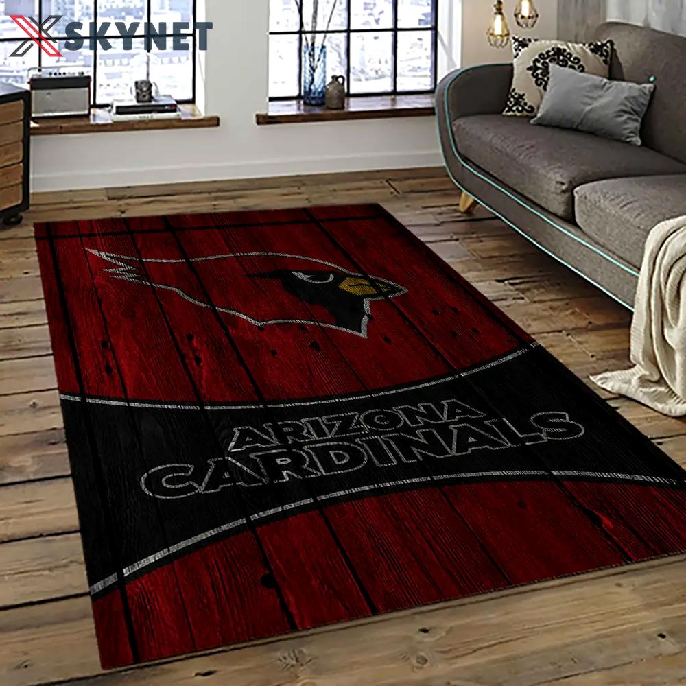 Nfl arizona cardinals football team logo sport carpet rectangle area rug for living room ac31 Rectangle Rug