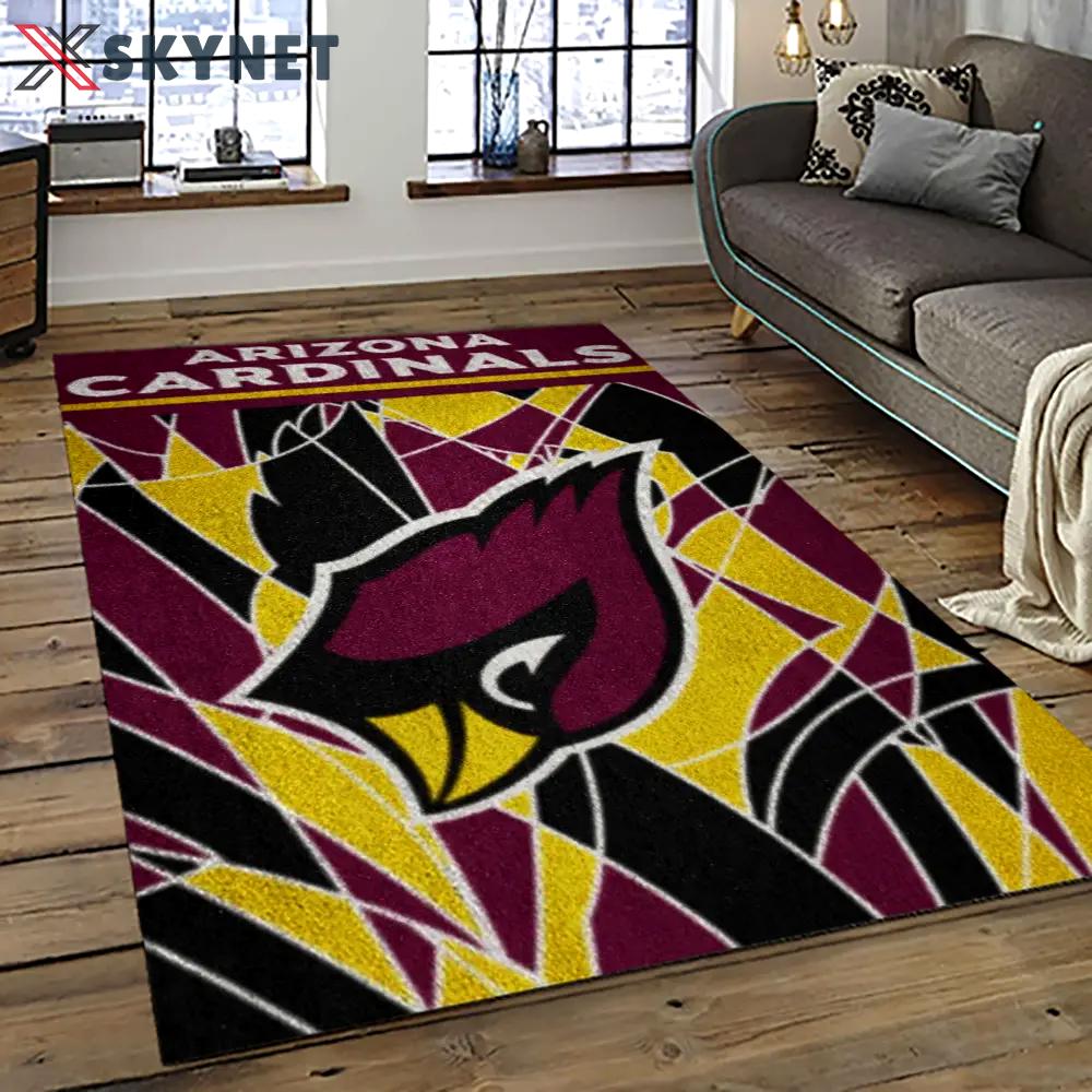 Nfl arizona cardinals football team logo sport carpet rectangle area rug for living room ac58 Rectangle Rug
