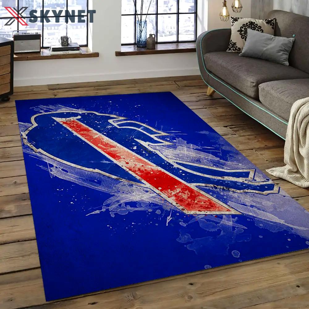 Nfl buffalo bills art football team logo rectangle area rug bb29 Rectangle Rug