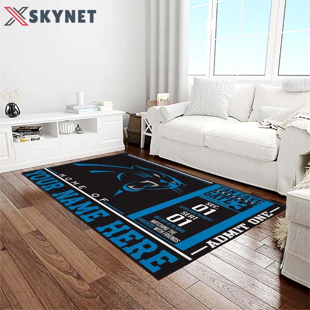 Nfl carolina panthers football team logo rectangle area rug cp33 Rectangle Rug