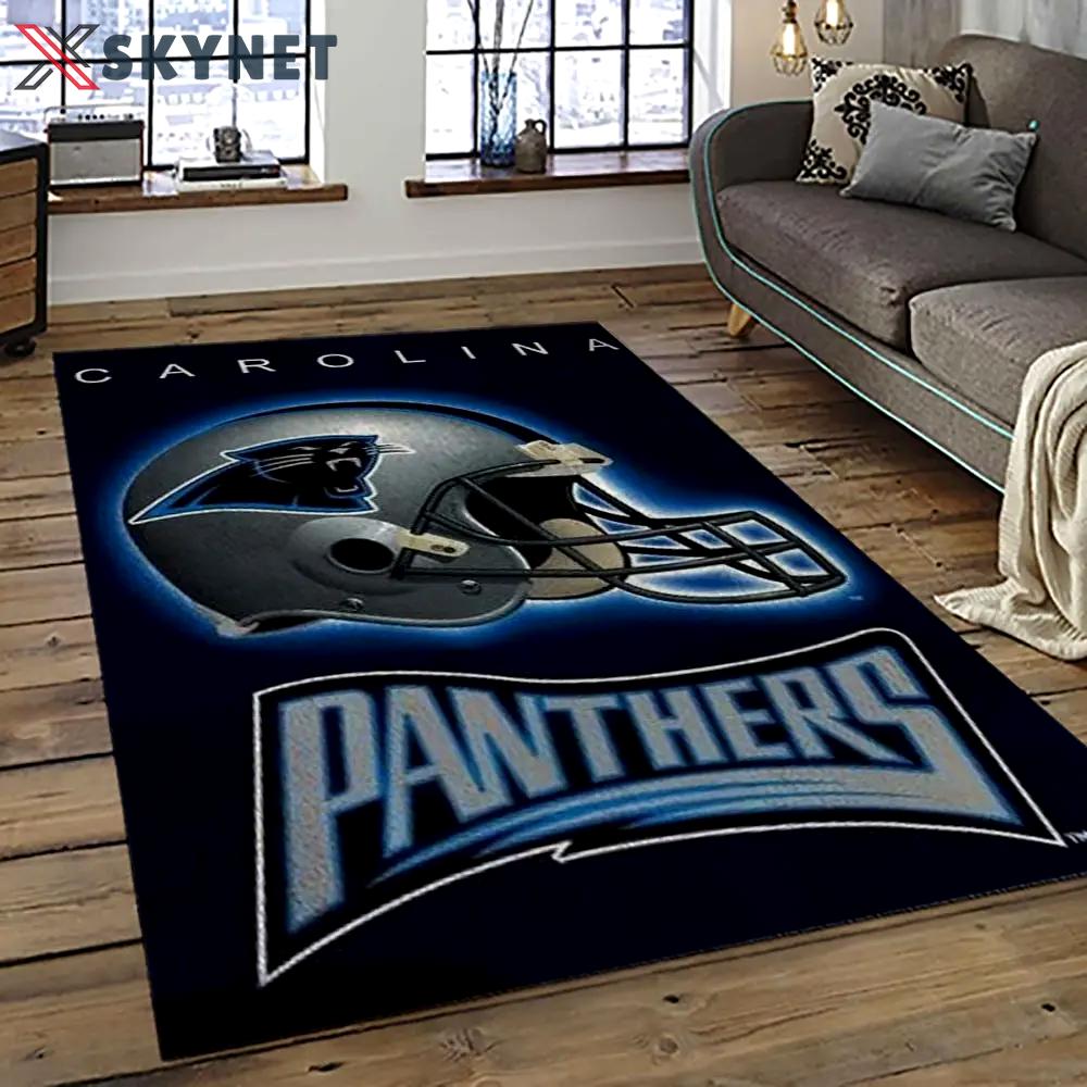 Nfl carolina panthers football team logo sport carpet area rug gift for friends cnps25 Rectangle Rug