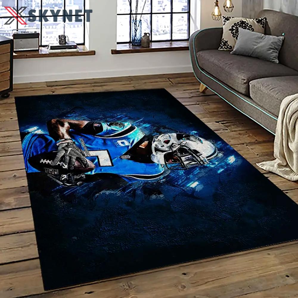 Nfl carolina panthers football team logo sport carpet area rug gift for friends cnps4 Rectangle Rug