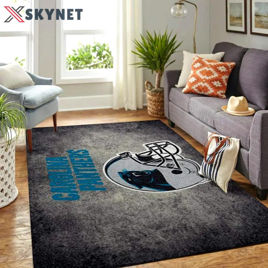 Nfl carolina panthers rug home decor team logo carpet rug living room f102135 Rectangle Rug