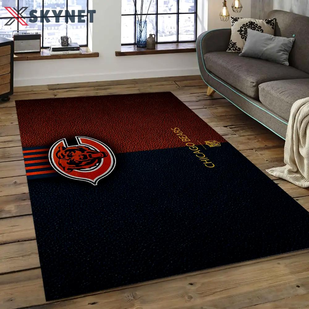 Nfl chicago bears football team logo rectangle area rug cgb21 Rectangle Rug