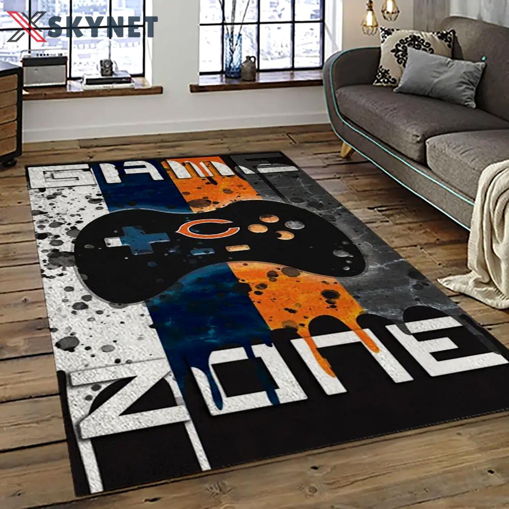 Nfl chicago bears football team logo sport carpet rectangle area rug for living room ccb26 Rectangle Rug