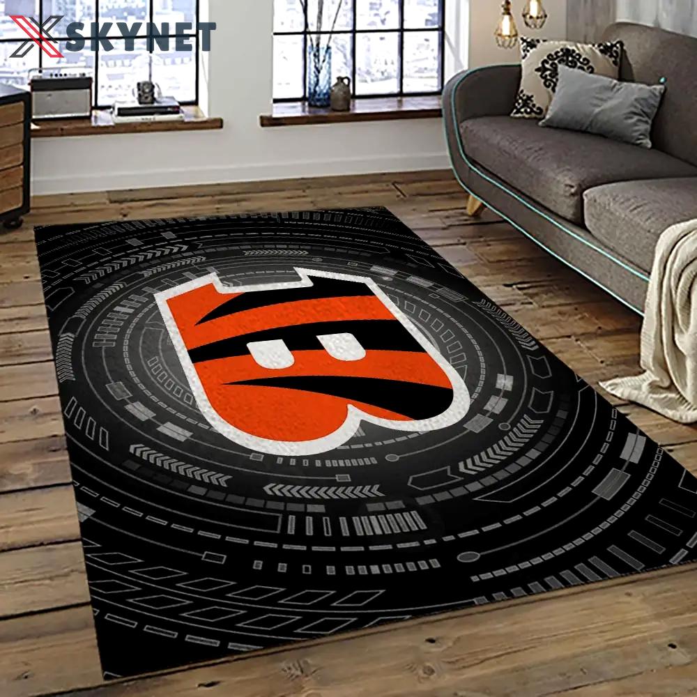 Nfl cincinnati bengals football team logo sport carpet area rug who dey nation gift for friends cnns6 Rectangle Rug