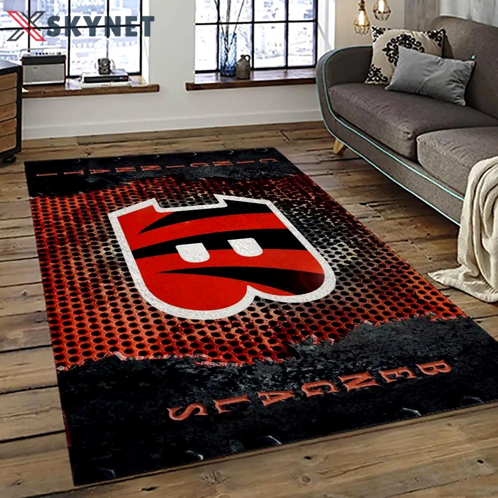 Nfl cincinnati bengals football team logo sport carpet area rug who dey nation gift for friends cnns60 Rectangle Rug