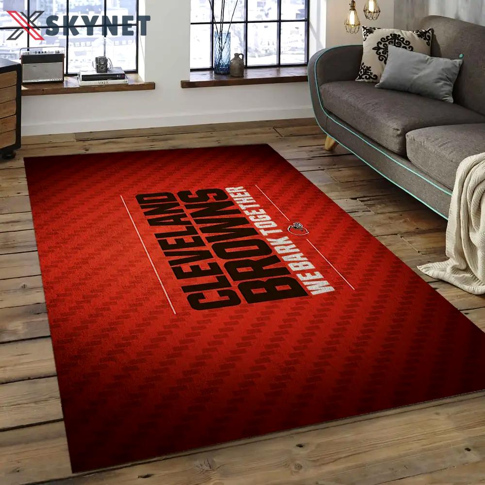 Nfl cleveland browns football team logo rectangle area rug clb46 Rectangle Rug