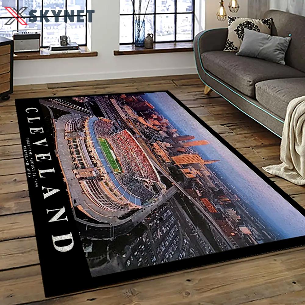 Nfl cleveland browns football team logo sport carpet rectangle area rug for living room cb48 Rectangle Rug