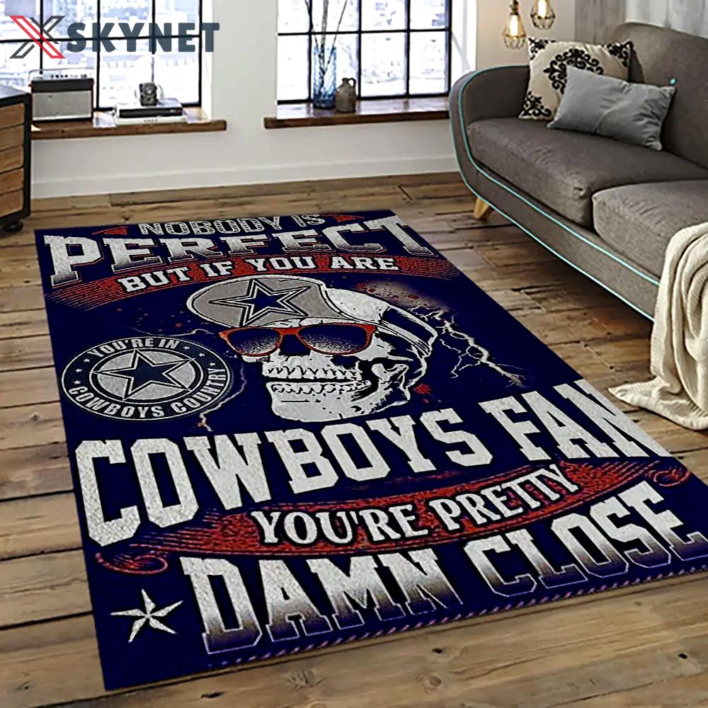 Nfl dallas cowboy football team logo sport carpet rectangle area rug for living room dc33 Rectangle Rug
