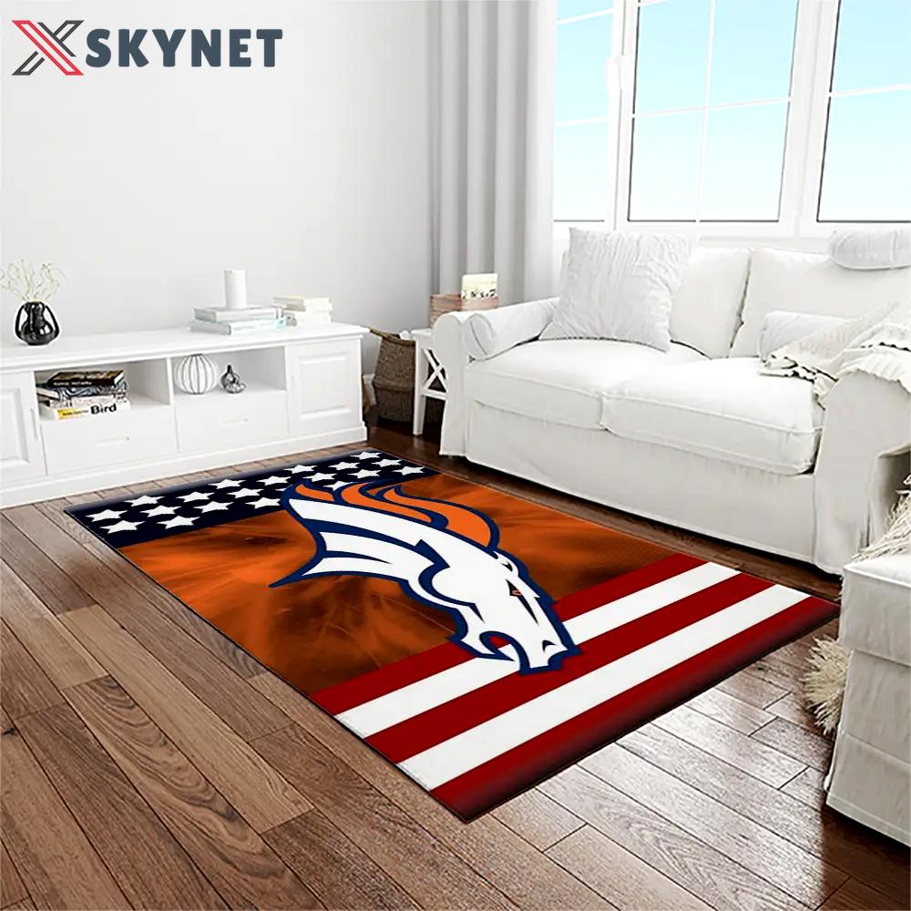 Nfl denver broncos football team logo rectangle area rug db45 Rectangle Rug