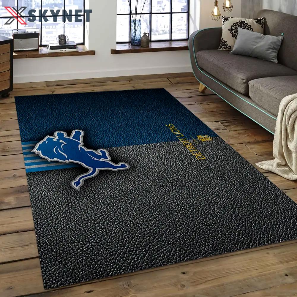 Nfl detroit lions football team logo rectangle area rug dl05 Rectangle Rug