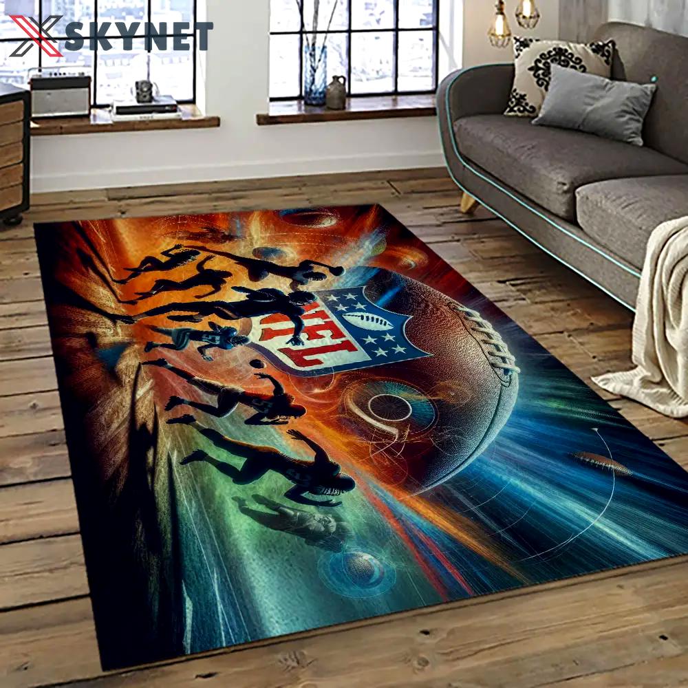 Nfl football league logo retangle carpet area rug home decor best gift for fan and friends nf15 Rectangle Rug