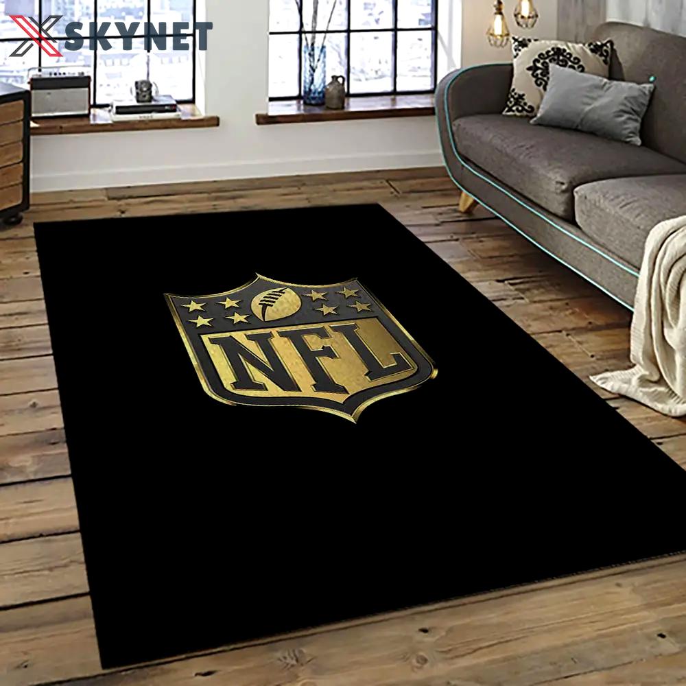 Nfl football league logo retangle carpet area rug home decor best gift for fan and friends nf7 Rectangle Rug