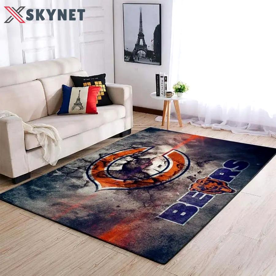 Nfl football team chicago bears area rug living room rug home decor Rectangle Rug