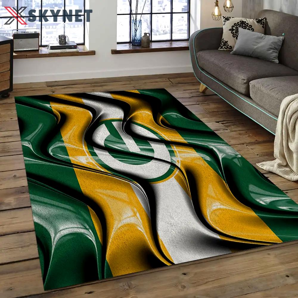 Nfl green bay packers football team logo rectangle area rug gbp09 Rectangle Rug
