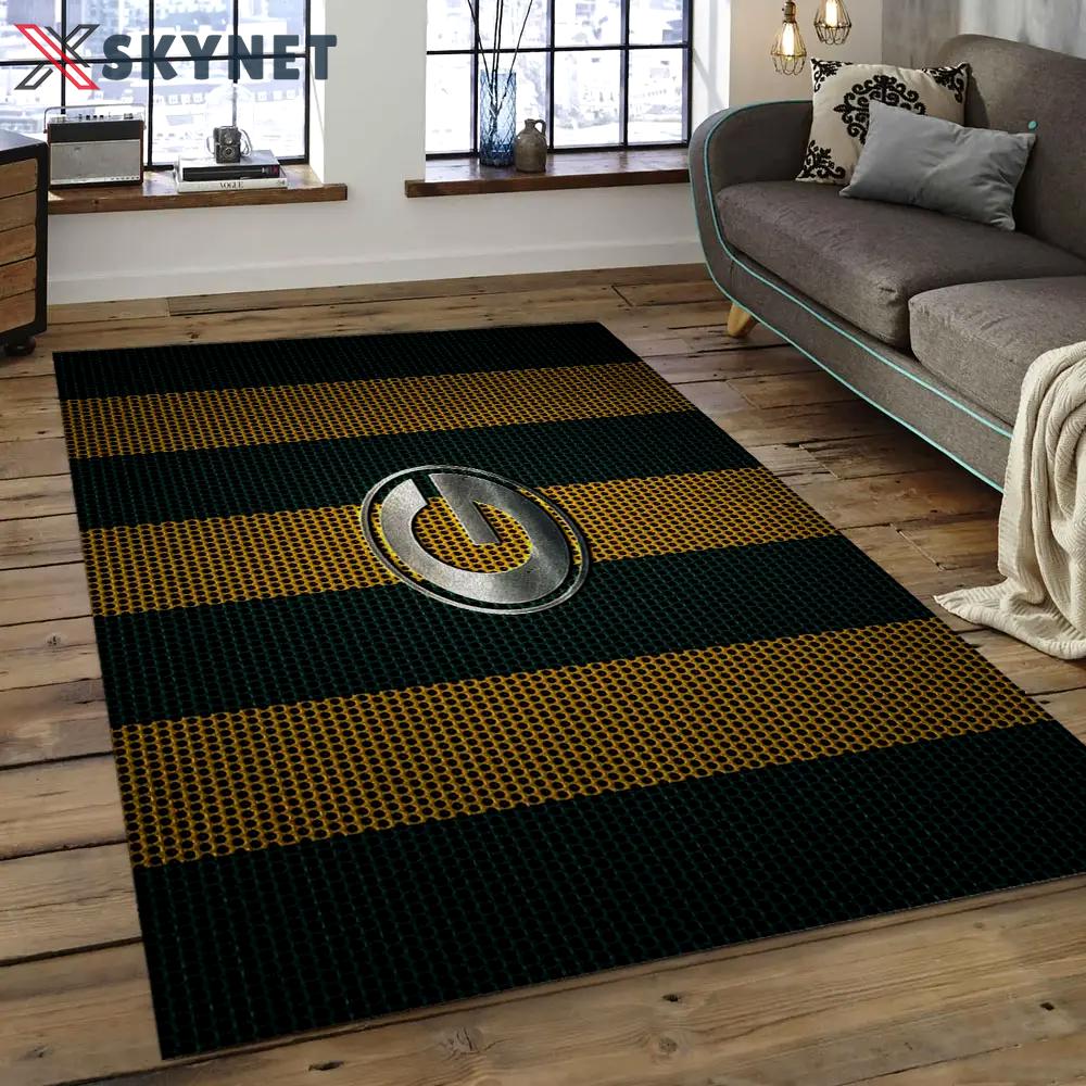 Nfl green bay packers football team logo rectangle area rug gbp15 Rectangle Rug