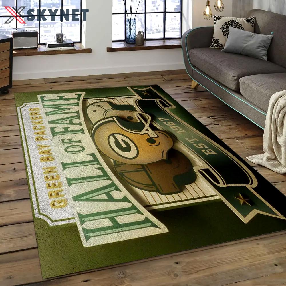 Nfl green bay packers football team logo rectangle area rug gbp32 Rectangle Rug