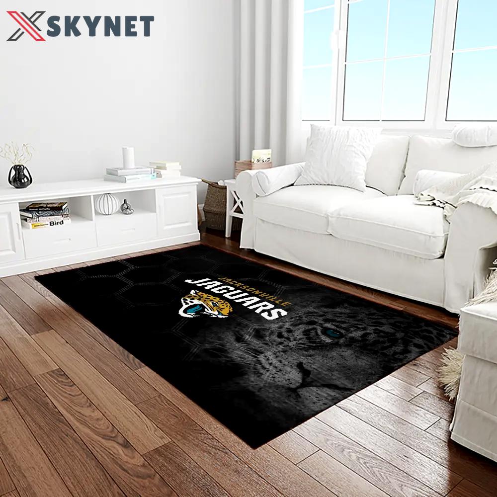 Nfl jacksonville jaguars football team logo rectangle area rug jj02 Rectangle Rug