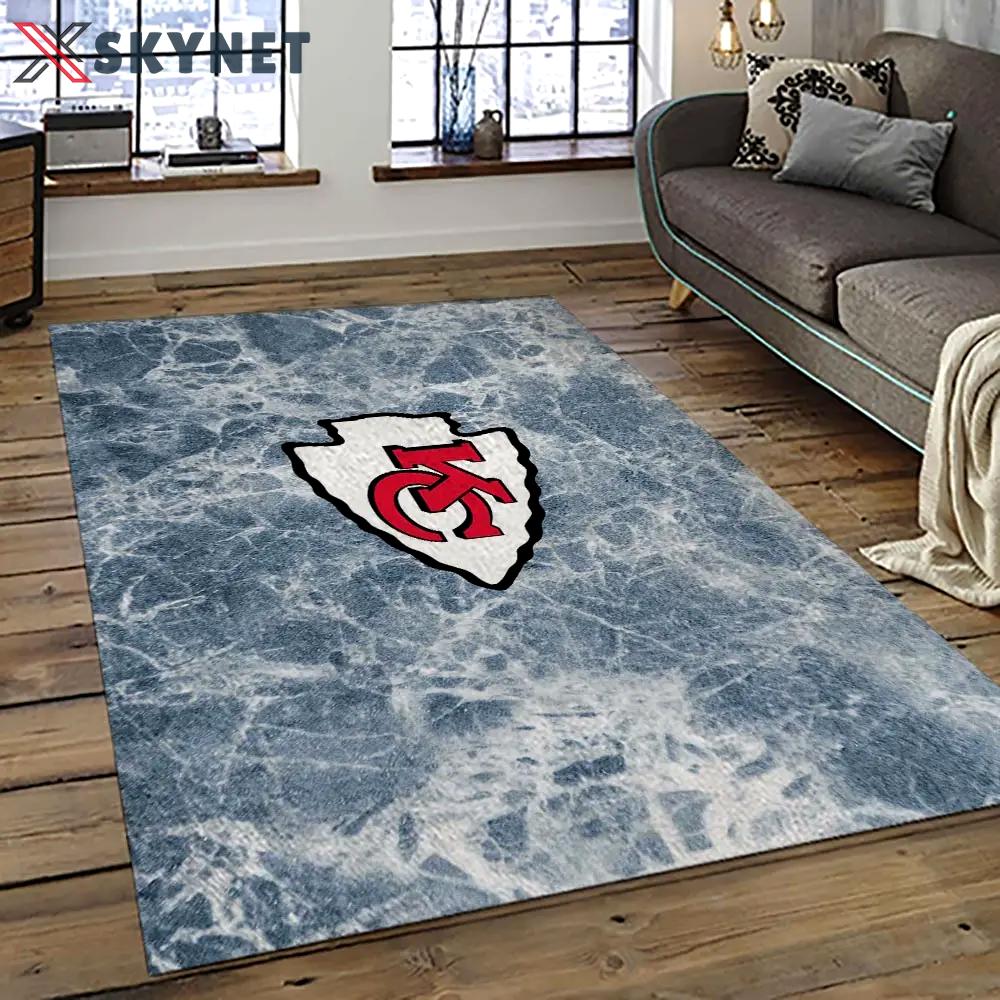 Nfl kansas city chiefs football team logo sport carpet area rug home decor best gift for friends kscc77 Rectangle Rug