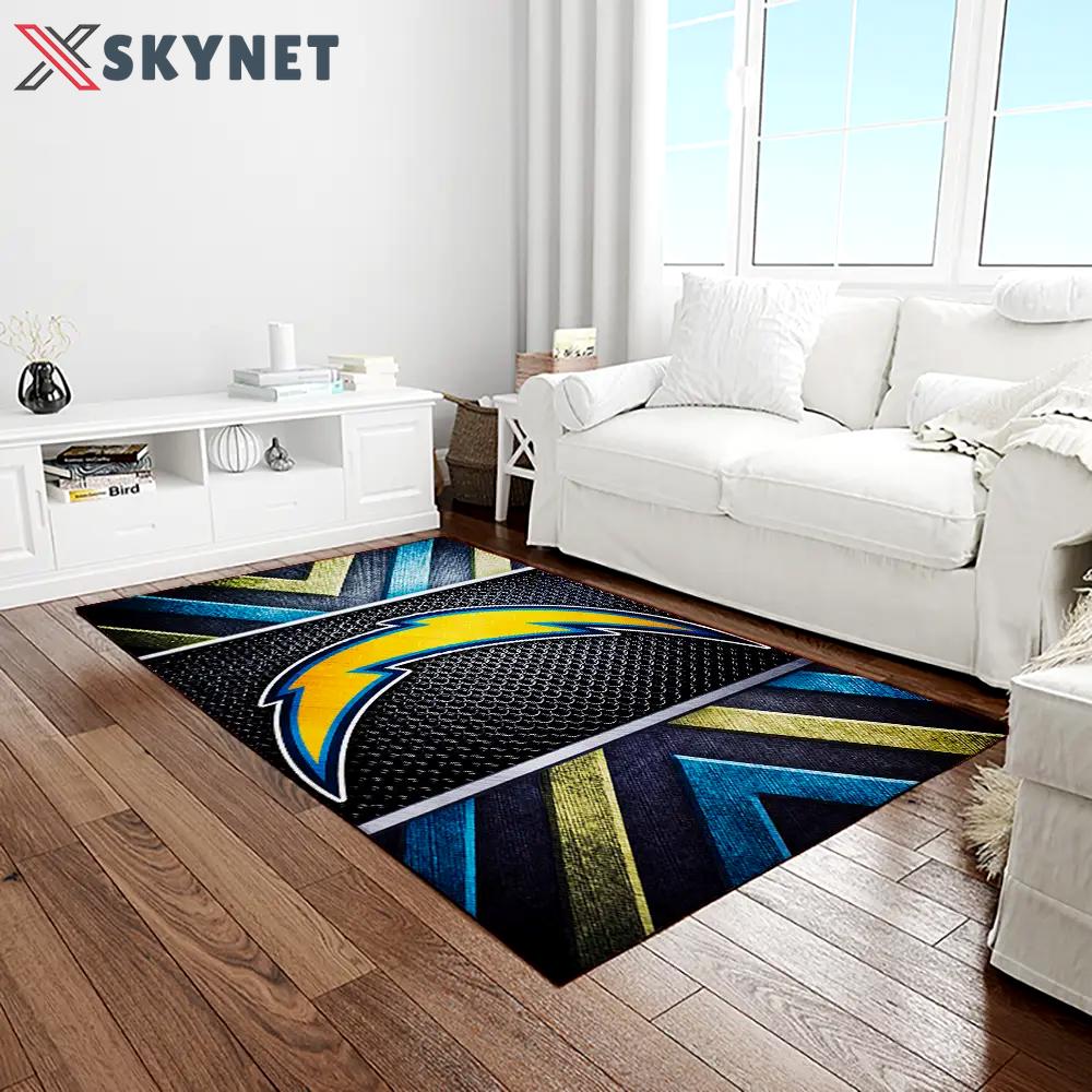 Nfl los angeles chargers football team logo rectangle area rug lac32 Rectangle Rug