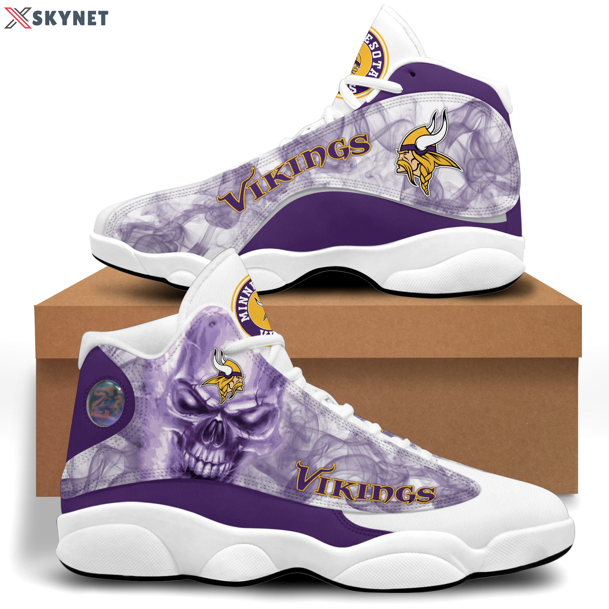 Nfl minnesota vikings Air Jordan 13 For Fans Full Size Gifts For Men Women Sneakers Shoes