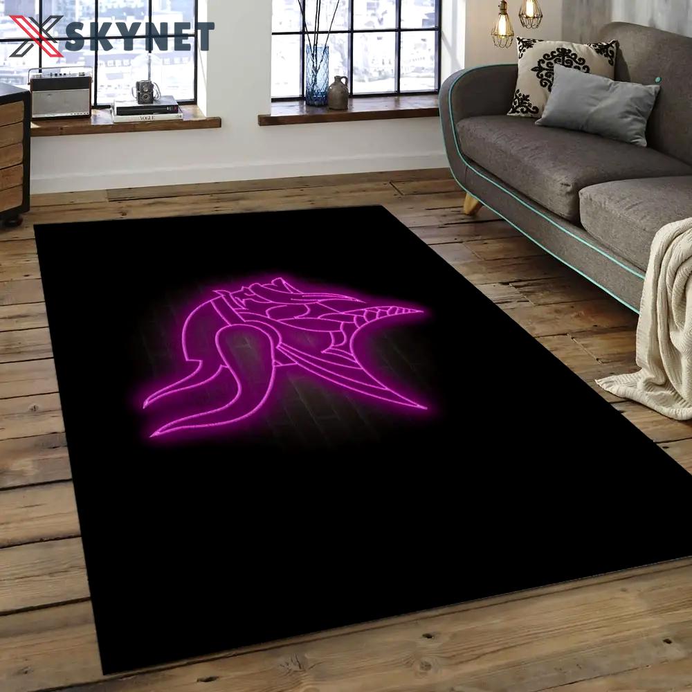 Nfl minnesota vikings football team logo rectangle area mv04 Rectangle Rug