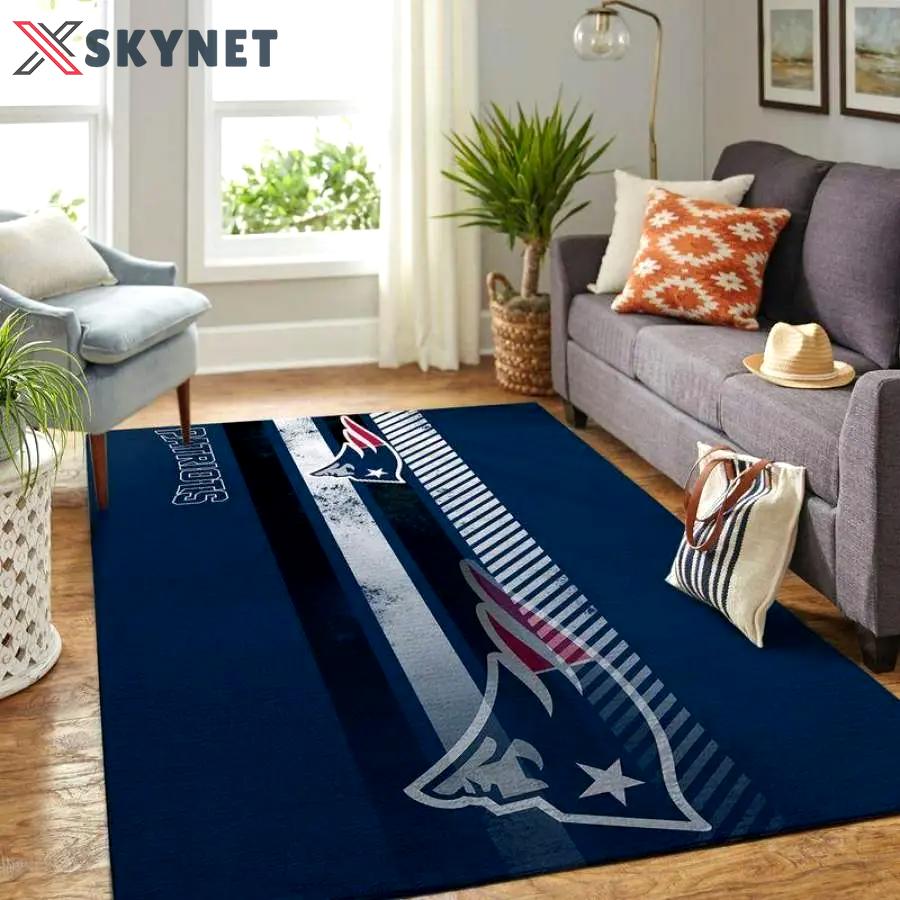 Nfl new england patriots football living room rug home decor 19122111 Rectangle Rug