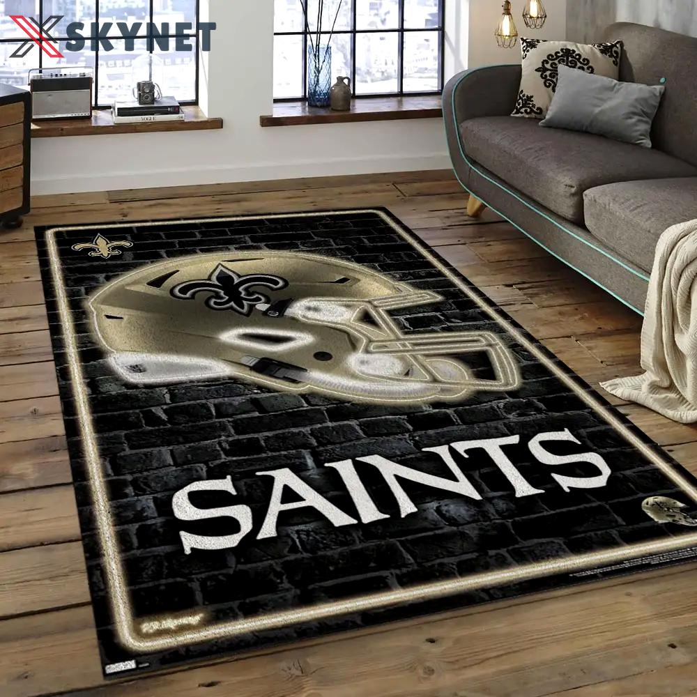 Nfl new orleans saints football team logo rectangle area rug nos47 Rectangle Rug
