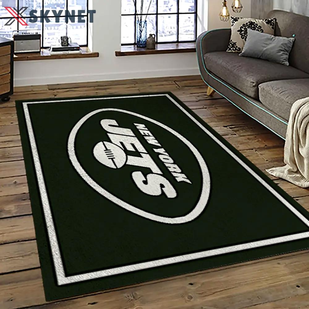 Nfl new york jets football team logo sport carpet rectangle area rug for living room nyj29 Rectangle Rug