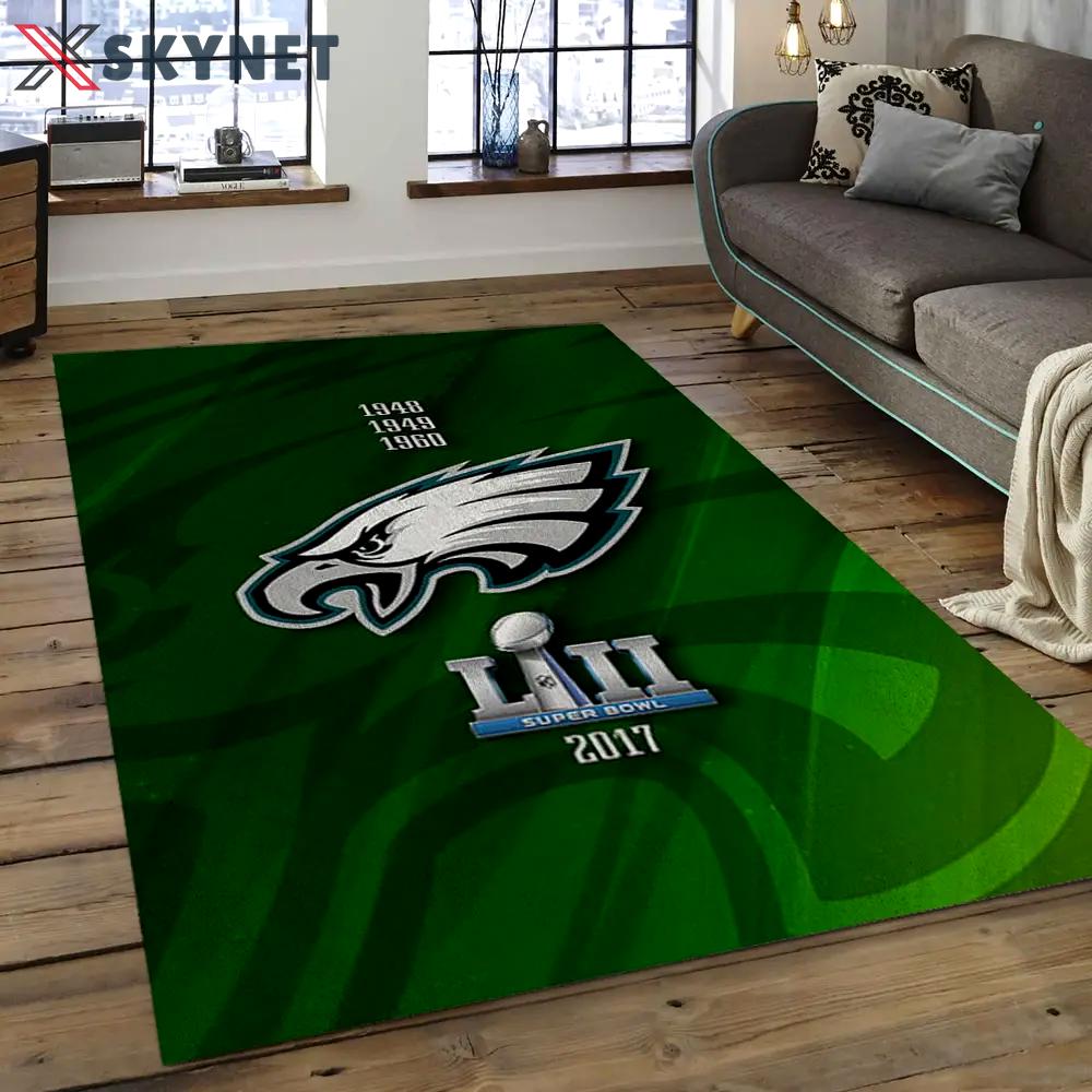 Nfl philadelphia eagles football team logo rectangle area rug pe05 Rectangle Rug
