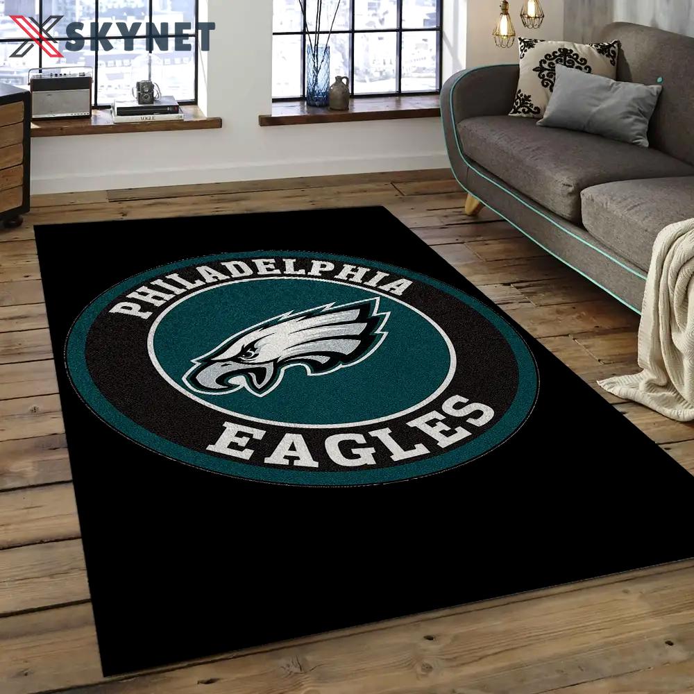 Nfl philadelphia eagles football team logo rectangle area rug pe14 Rectangle Rug