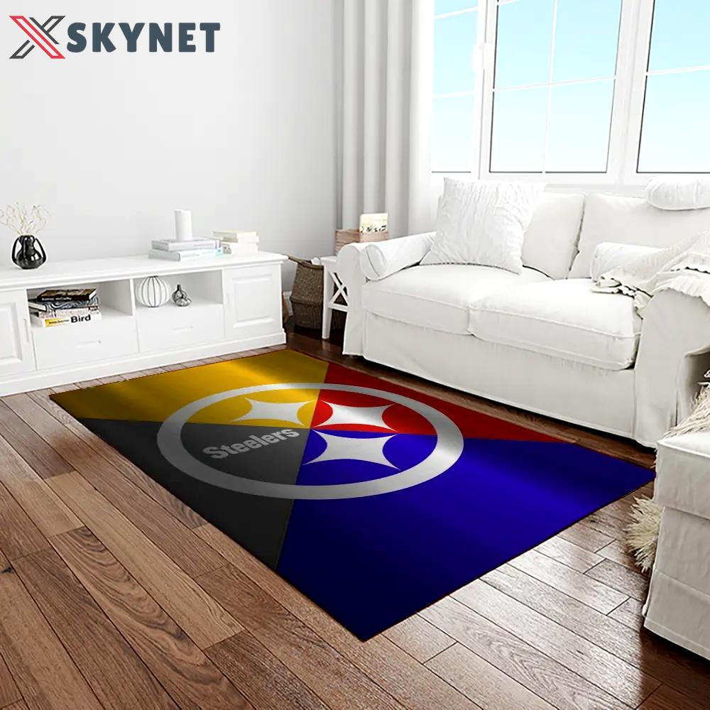 Nfl pittsburgh steelers football team logo rectangle area rug ptts05 Rectangle Rug