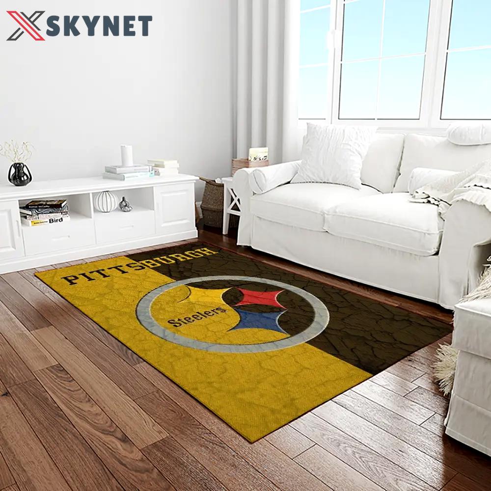 Nfl pittsburgh steelers football team logo rectangle area rug ptts07 Rectangle Rug
