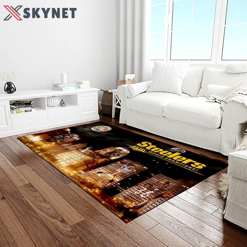 Nfl pittsburgh steelers football team logo rectangle area rug ptts44 Rectangle Rug