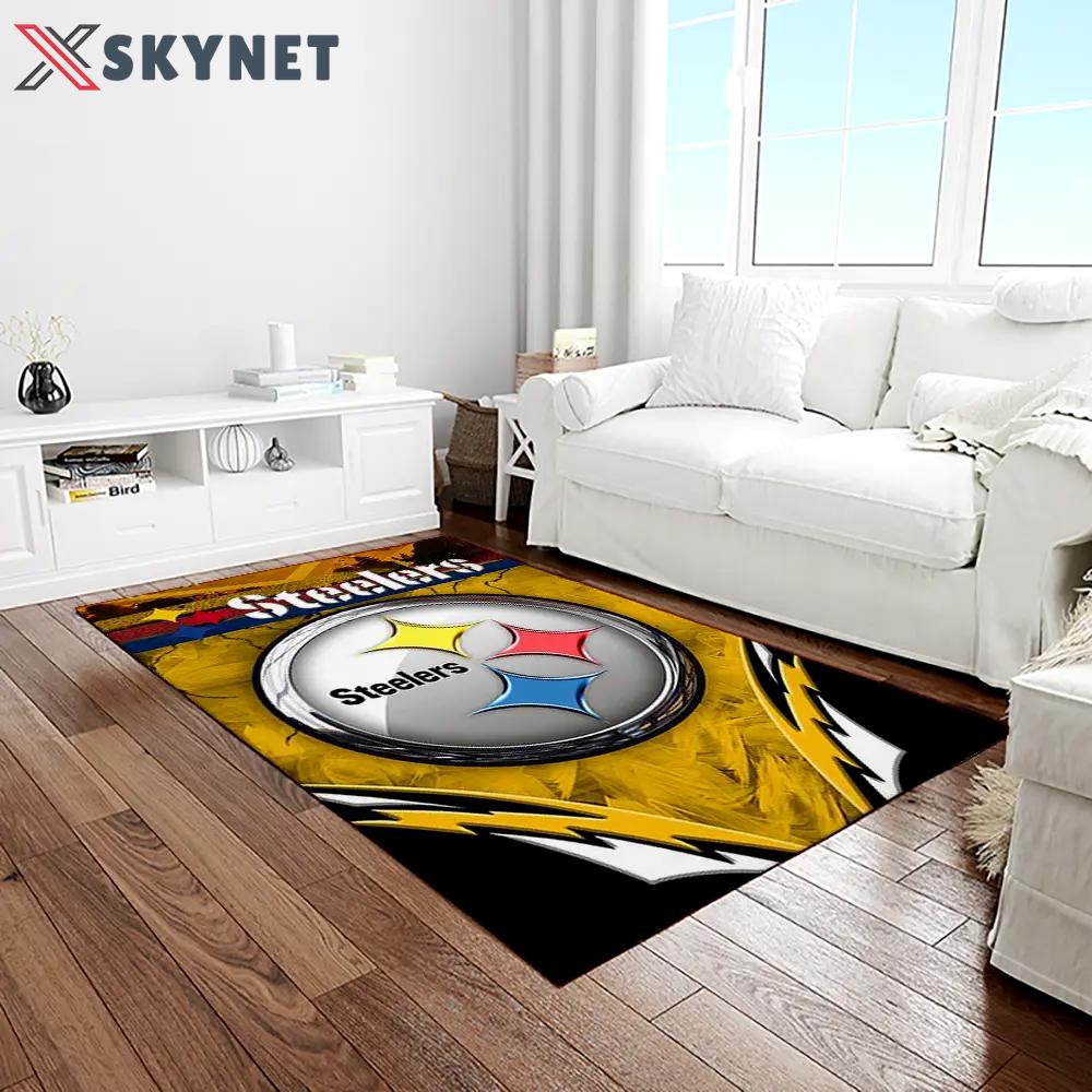 Nfl pittsburgh steelers football team logo rectangle area rug ptts48 Rectangle Rug