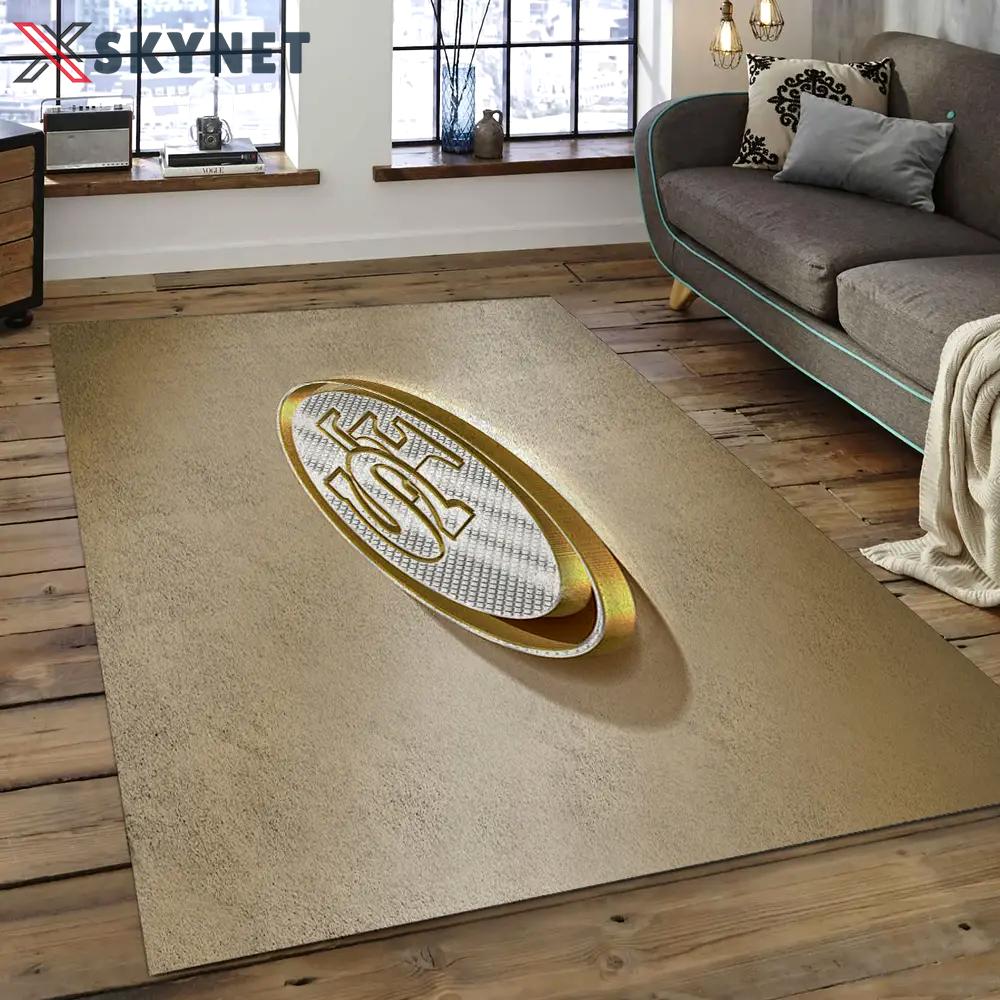 Nfl san francisco 49ers football team logo rectangle area sfs23 Rectangle Rug