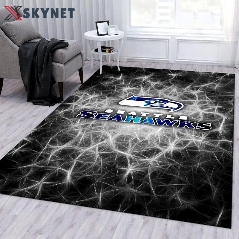 Nfl seattle seahawks football sport rug area rug living room home decor 14 Rectangle Rug
