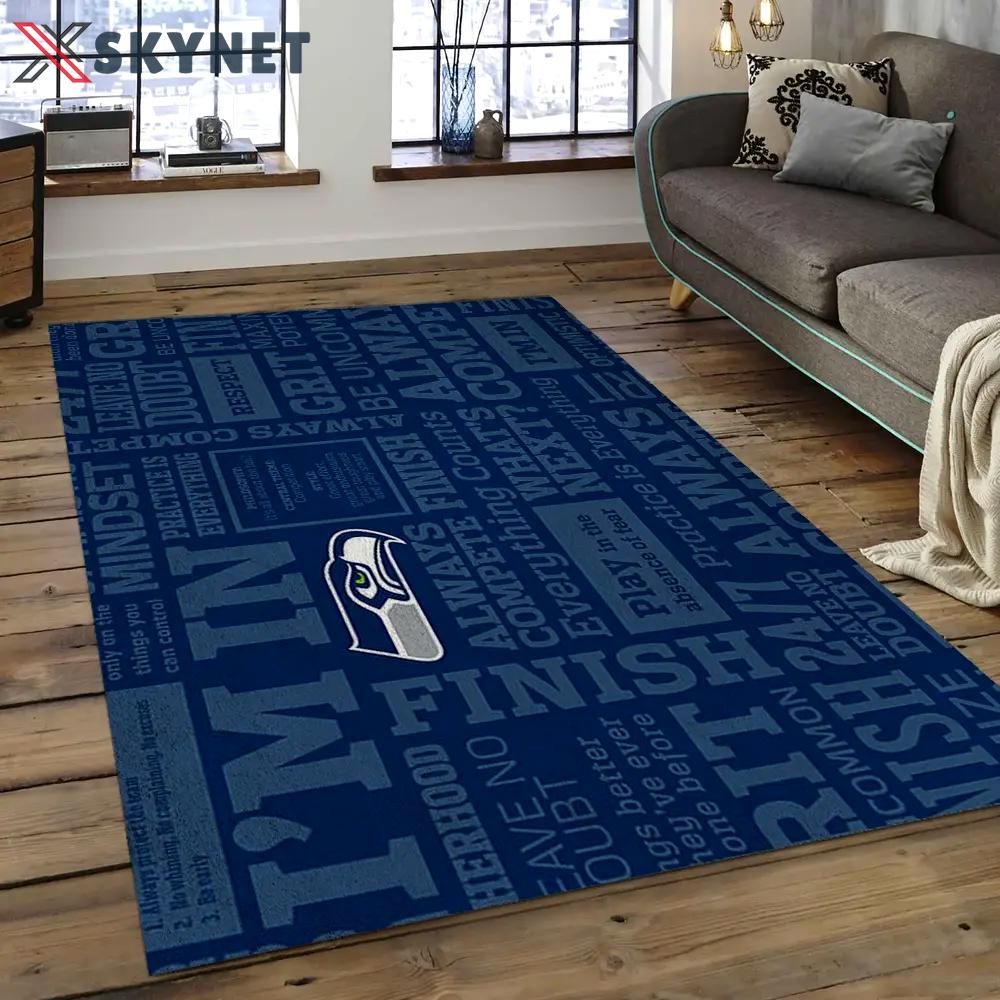 Nfl seattle seahawks football team logo rectangle area rug ss08 Rectangle Rug