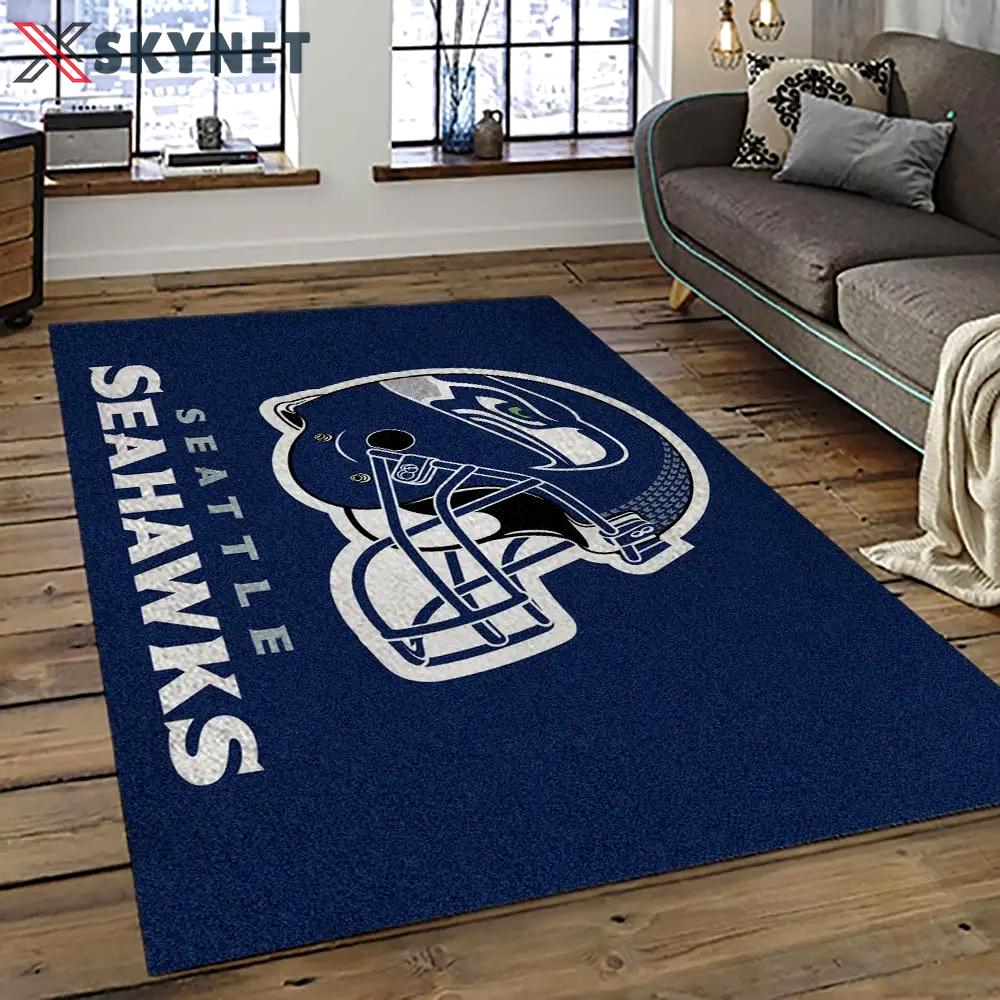 Nfl seattle seahawks football team logo sport carpet area rug home decor best gift for friends ss23 Rectangle Rug